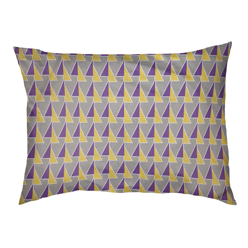 Coussin pour chien Chen, Grand (l 50 po x P 7 po x H 40 po), Mauve/jaune