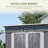 6 Ft. W X 4 Ft. D Outdoor Metal Storage Shed Garden Tools Shed Lockable Door Foundation Kit Included-116933412-116933405
