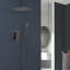 1-Spray Patterns 11.8 In. Ceiling Mount Dual Fixed And Handheld Shower Head 2.5 GPM In Matte Black