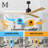 Nan XL 72" Ceiling Fan In Matte White And Matte Black Blades-1619462858