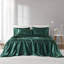 Ensemble de draps en polyester satiné infroissable - confort soyeux pour les lits doubles