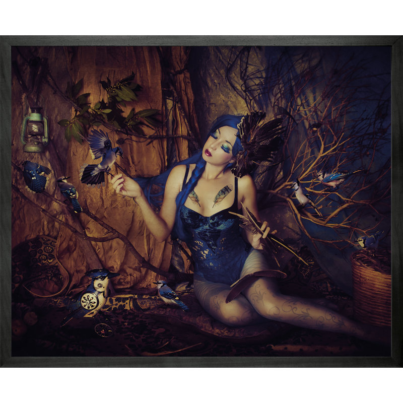 Bluejay 1 Piece Single Picture Frame Wall Art on Canvas