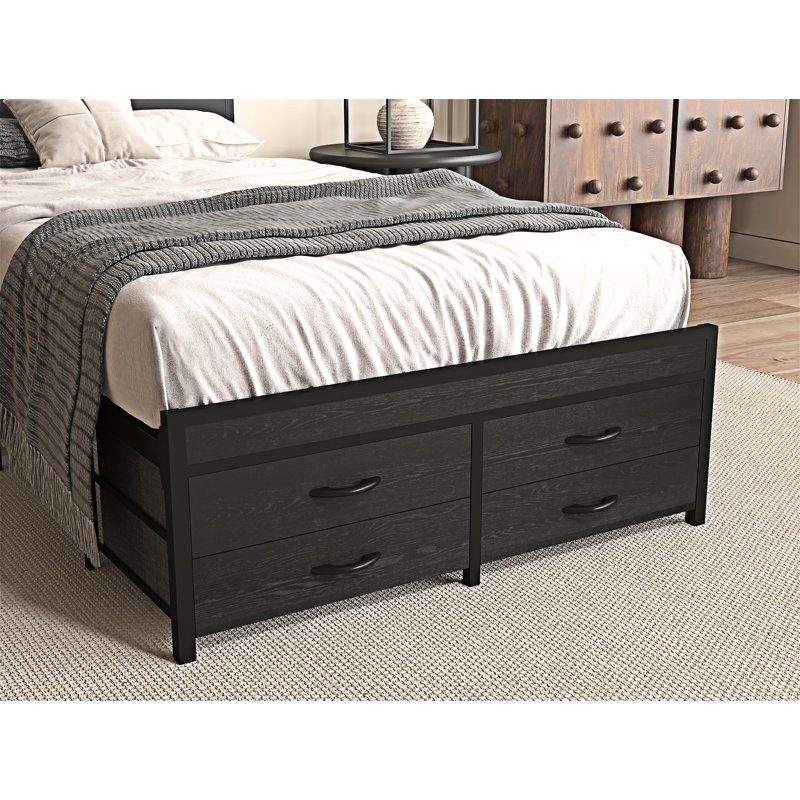 Bed Frames With Drawers, Black