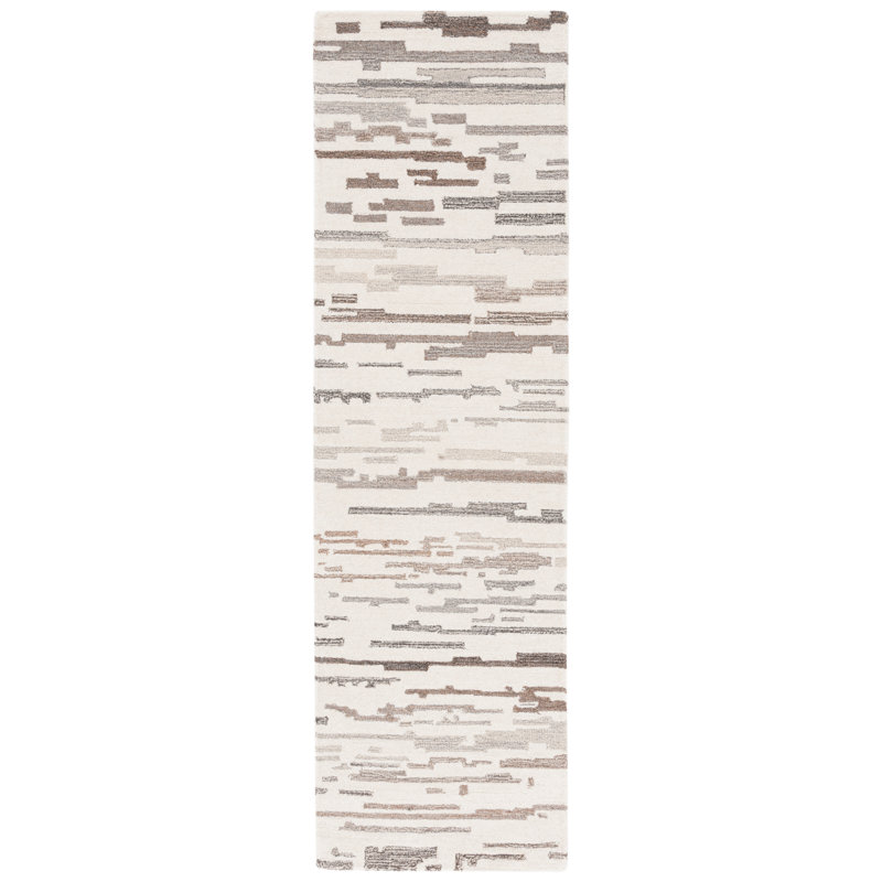 Kebbie Hand Tufted Wool Pile Abstract Rug, Runner 2'3" x 8'