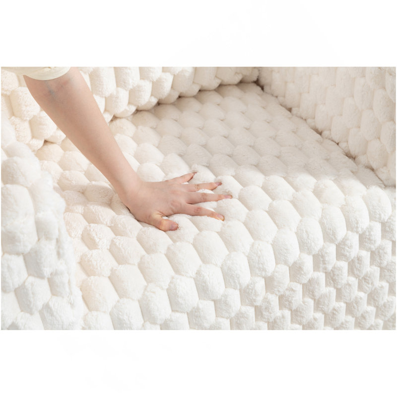 Canapé en velours côtelé avec repose-pieds Lingge