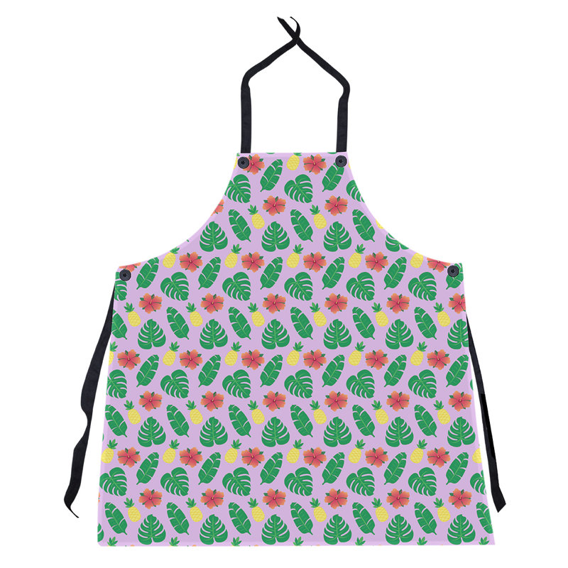 Floral Bib Apron, Purple