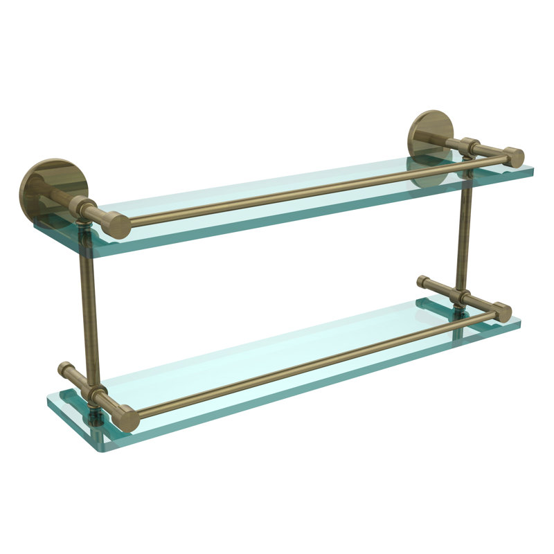 Dalston 2 Piece Tiered Shelf, Brushed Bronze