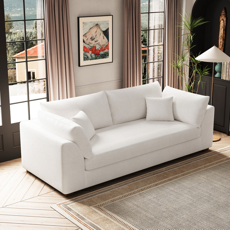 Canapé-lit confortable, Chenille beige