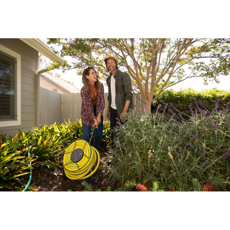 Yard Butler Compact Steel Garden Hose Reel Cart - 100'