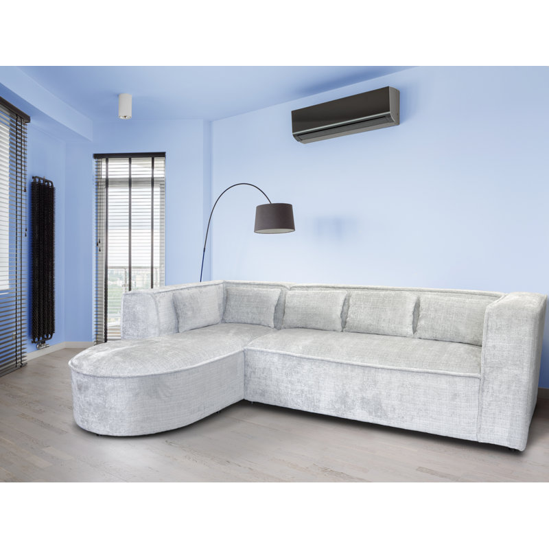Caetana 4 Seater Corner Sofa , Left Facing, Light Grey