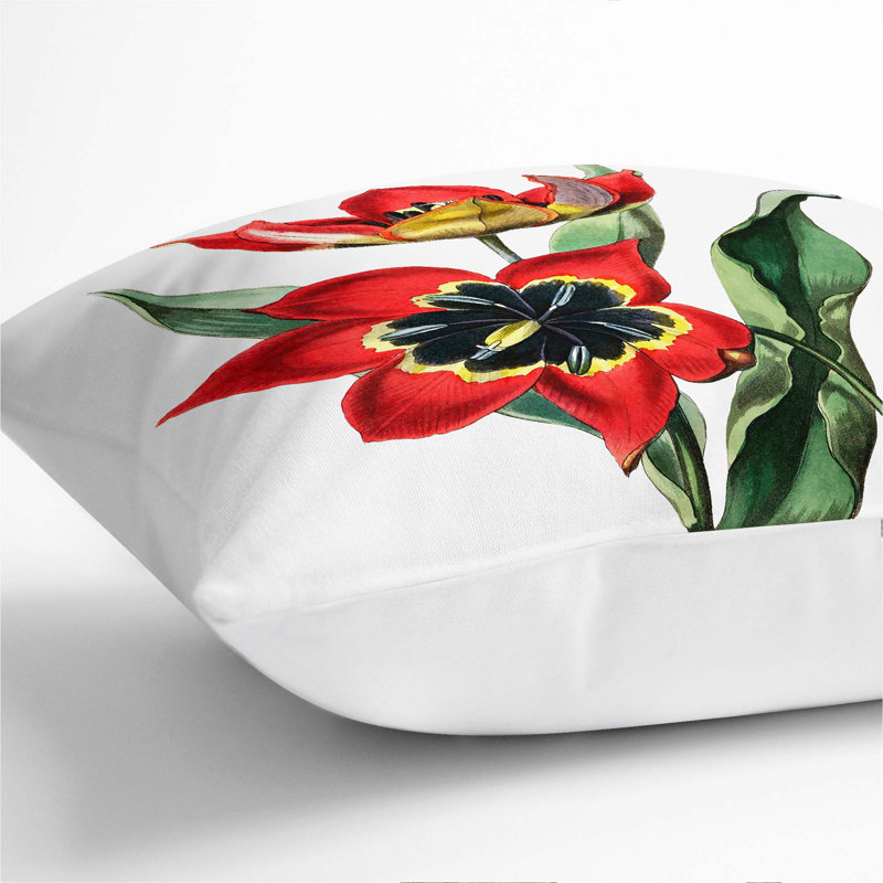 Square Throw Cushion, 40cm H x 40cm W x 15cm D, White