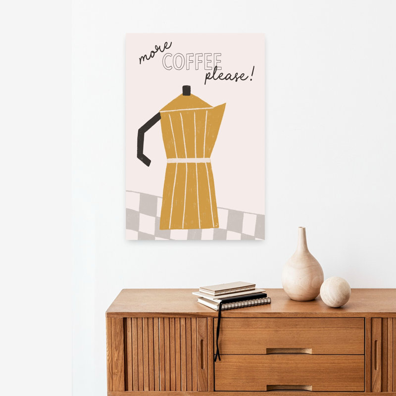 Art contemporain Moka Pot Coffee, H 24 po x l 16 po