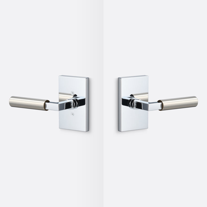 Rosace de passage Levanto, poignée lisse, Chrome poli, Nickel