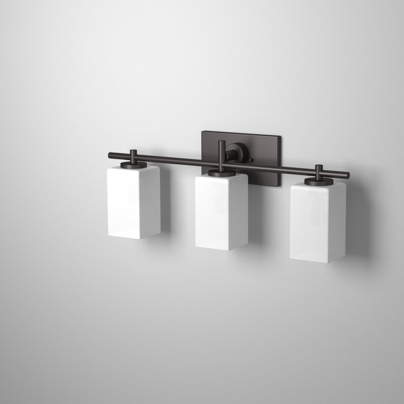 Éclairage pour meuble-lavabo 3 lumières Cachewissa, Bronze Biscayne