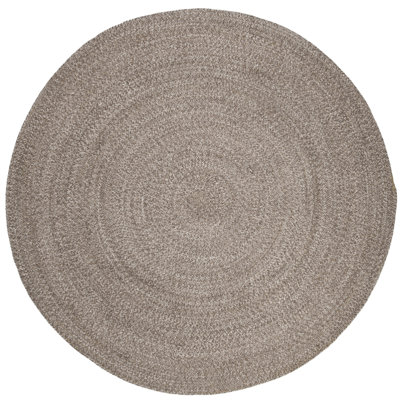 Round Paulina Hand-Woven Flatweave Cotton Ivory/Beige Area Rug