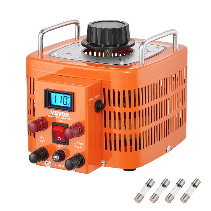 VEVOR 3000VA Auto Variable Voltage Transformer, 23 Amp, 110V Input 0-130V Output AC Voltage