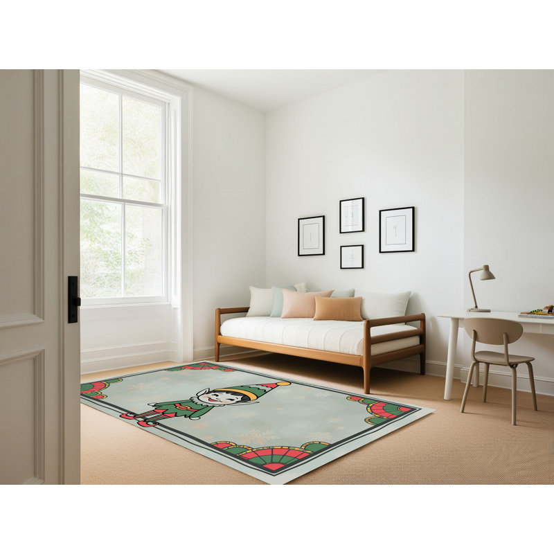 Tapis vacances de Noël The Holiday Aisle®, Rectangle 5 pi x 7 pi
