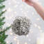 D4.5, feuille glacée et boule de brindilles, ensemble de 4 ornements d'arbre de Noël scintillants pour décorations festives