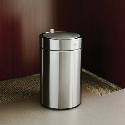 3 Gallon Stainless Steel Round Sensor Bin with SS Capped Lid