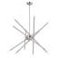 Grand lustre 12 lumières en nickel brossé-1705915869