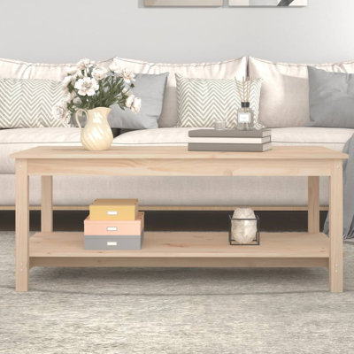 Solid Wood Coffee Table with Storage