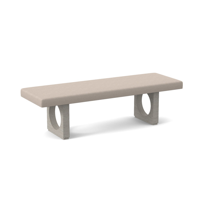 Banc rembourré Void, Bisque, Écaille de tortue lin