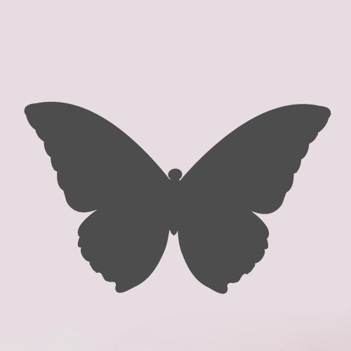 Adhésif décoratif papillon, Gris foncé