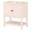 Lavabo de meuble-lavabo moderne élégant en céramique 30 po avec cadre ouvert en bois massif