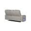 Causeuse inclinable de style moderne rembourrée en bois avec fonction de massage incluse - gris