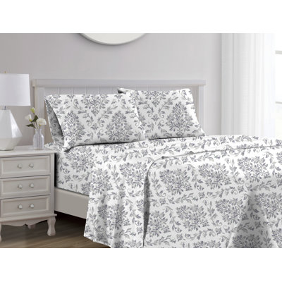 100% Cotton Damask Sheet Set
