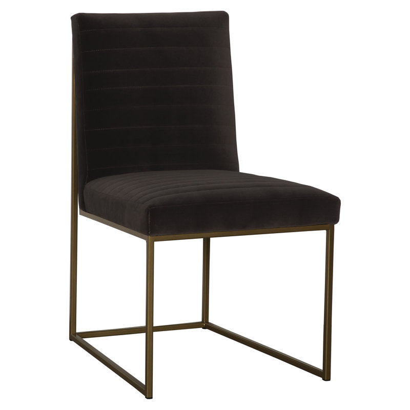 Chaise d'appoint l 21 po Uma, Laiton brillant, Écorce 8789
