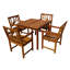 Annekatrin 4 - Person Wood Patio Dining Set with Square Table