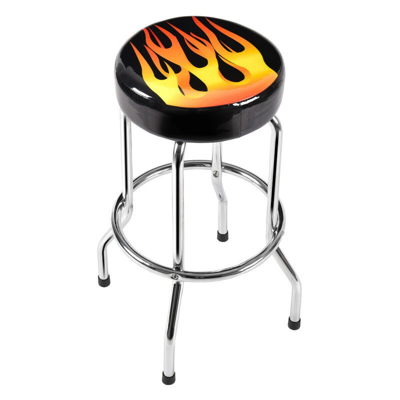 Emmanuel Upholstered Counter Stool with Steel Frame