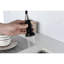 Robinet de cuisine noir mat avec douchette extractible - acier inoxydable, contrôle de la température de l'eau, saleté à ressort rotatif 360 °, contrôle