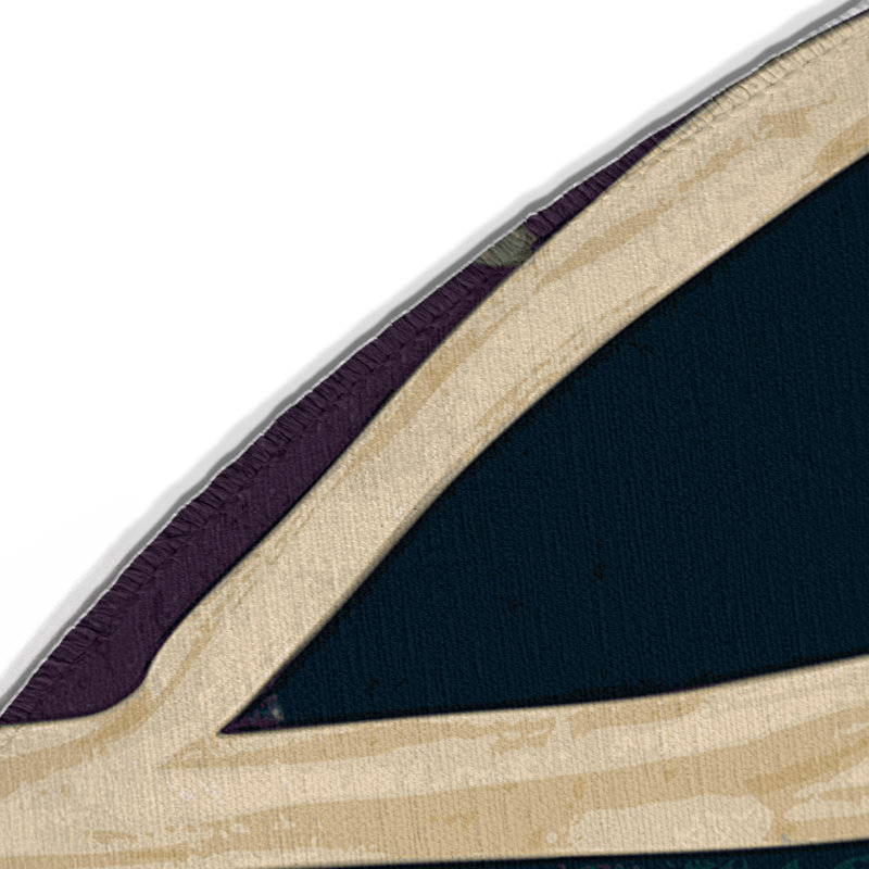 Tapis intérieur et extérieur en velours, Rond 5 pi