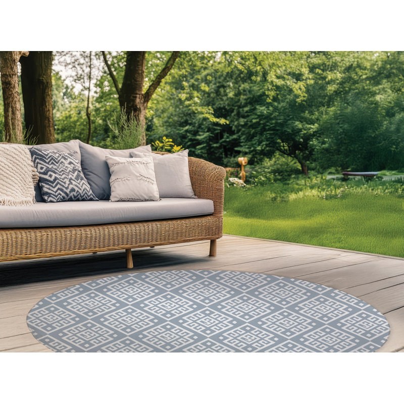 Athana Outdoor Area Rug, Round 5'