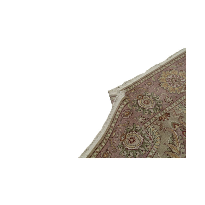 Manchuria Hand-Knotted Wool Oriental Area Rug In Yellow/Pink