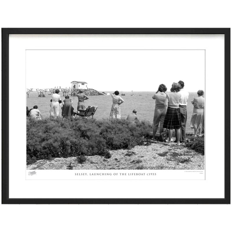 Selsey, Launching Of The Lifeboat C1955 by Francis Frith - Single Picture Frame Print, 28cm H x 36cm W x 2.3cm D