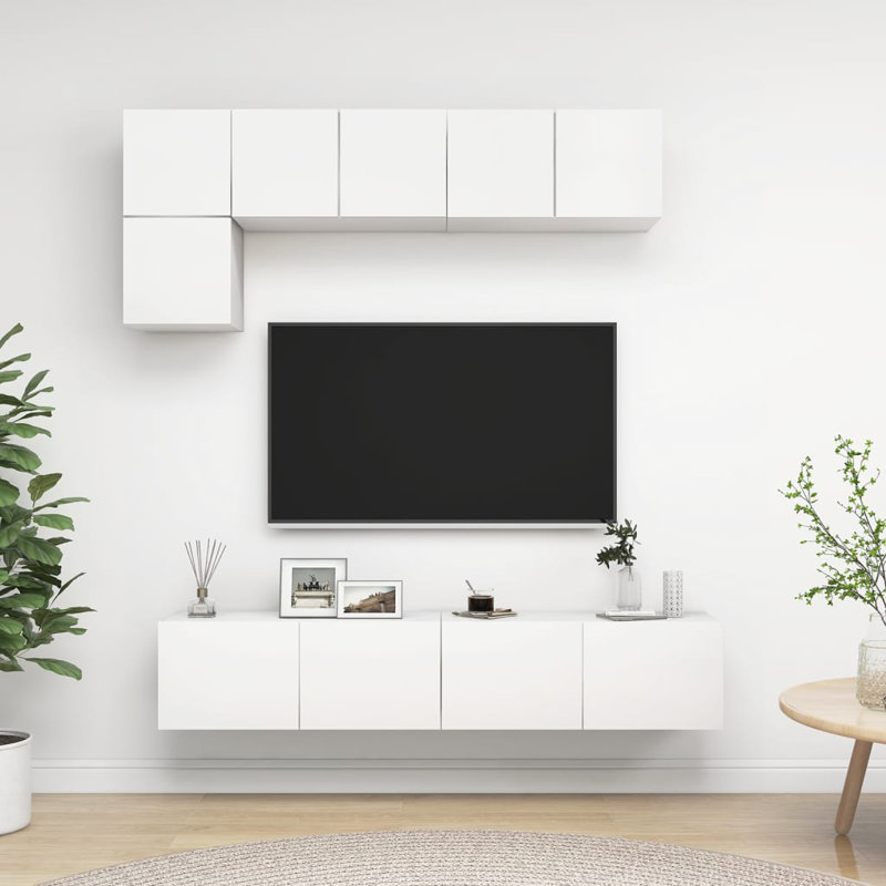 Azaylah Unfinished Floating Entertainment Centre for TVs up to 32", White