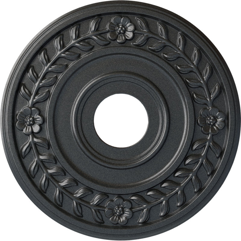 Plafonnier couronne Endurathane, DO 16 1/4 po x P 3 5/8 po x P 1 po (pour auvents jusqu'à 5 1/2 po), fini étain peint à la main