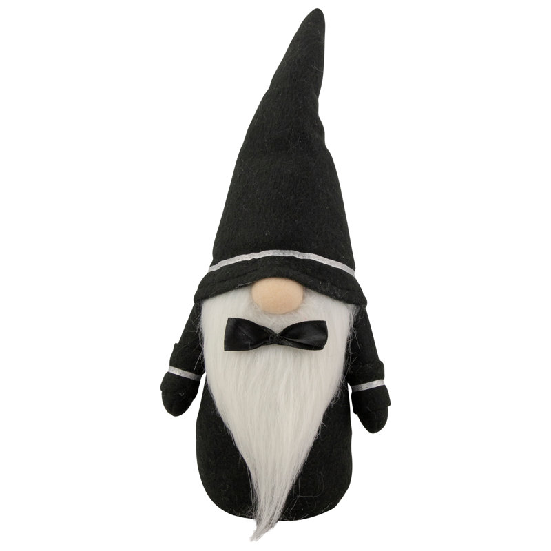 Gnome de mariage 12,5 "noir et blanc