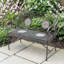 43in. Antigone Mosaic Metal Rectangular Garden Bench