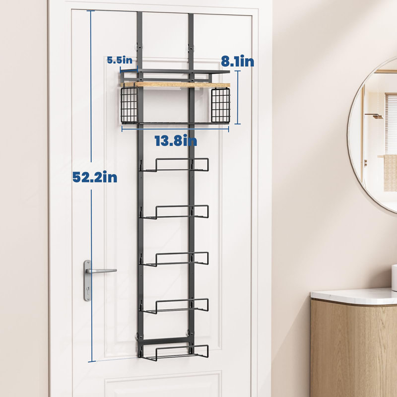 Porte-serviettes de salle de bain, Black/Wood