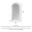 Élégant miroir de plancher arqué rétro
