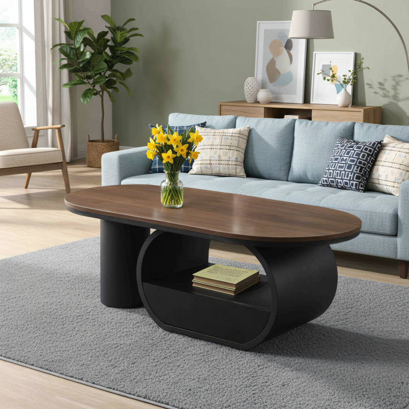 Table basse ovale Luxury Luxury, Noir
