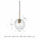 Luminaire suspendu sphère 1 lumière Deth