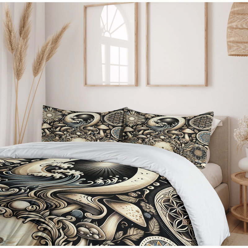 Gothic Art Duvet Cover, Queen Duvet Cover + 2 Standard Shams