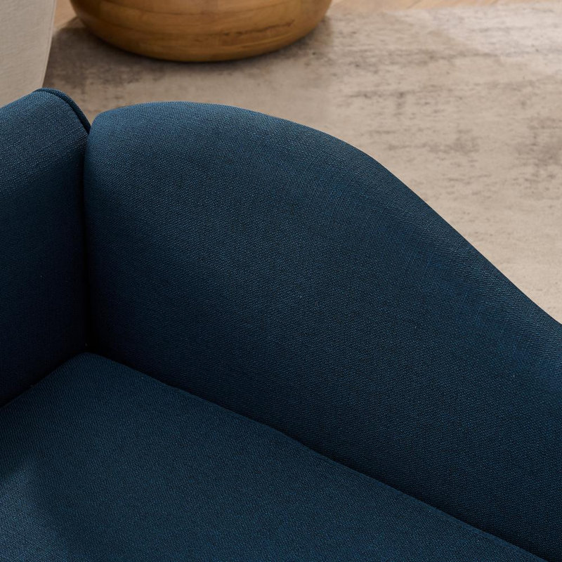 Irregular Wave Backrest Oversized Pet Sofa, Dark Blue
