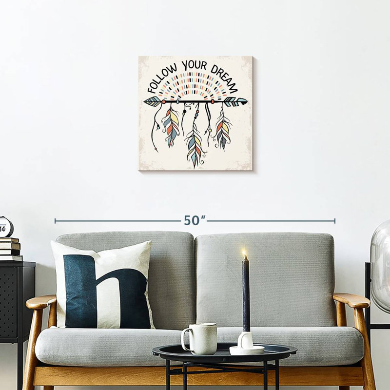 Tergel Follow Your Dream Typography, 20" H x 20" W