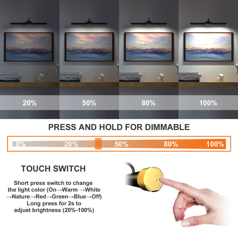 Gyle 16 in. Picture Light with Remote Control